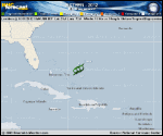 Tropical Depression SIXTEEN forecast track map as of National Hurricane Center discussion number 1