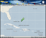 Tropical Storm PATTY forecast track map as of National Hurricane Center discussion number 2