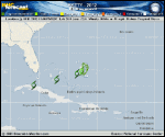 Tropical Storm PATTY forecast track map as of National Hurricane Center discussion number 3