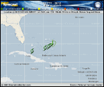 Tropical Storm PATTY forecast track map as of National Hurricane Center discussion number 4