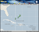 Tropical Storm PATTY forecast track map as of National Hurricane Center discussion number 5