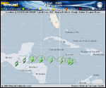 Tropical Storm Nana forecast track map as of National Hurricane Center discussion number 2