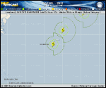 Hurricane RAFAEL forecast track map as of National Hurricane Center discussion number 18