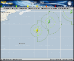 Hurricane RAFAEL forecast track map as of National Hurricane Center discussion number 20