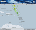 Tropical Storm RAFAEL forecast track map as of National Hurricane Center discussion number 6