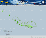 Tropical Storm Paulette forecast track map as of National Hurricane Center discussion number 13