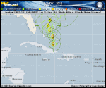 Hurricane SANDY forecast track map as of National Hurricane Center discussion number 13