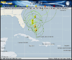 Hurricane SANDY forecast track map as of National Hurricane Center discussion number 14