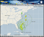 Hurricane SANDY forecast track map as of National Hurricane Center discussion number 15