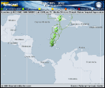 Tropical Depression EIGHTEEN forecast track map as of National Hurricane Center discussion number 1