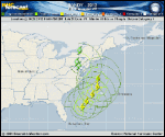 Hurricane SANDY forecast track map as of National Hurricane Center discussion number 21