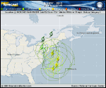 Hurricane SANDY forecast track map as of National Hurricane Center discussion number 25