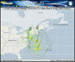 Hurricane SANDY forecast track map as of National Hurricane Center discussion number 26