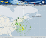 Hurricane SANDY forecast track map as of National Hurricane Center discussion number 27