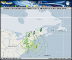 Hurricane SANDY forecast track map as of National Hurricane Center discussion number 29