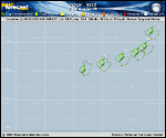 Tropical Storm TONY forecast track map as of National Hurricane Center discussion number 11