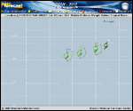 Tropical Storm TONY forecast track map as of National Hurricane Center discussion number 12