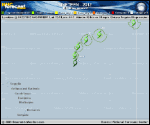 Tropical Depression NINETEEN forecast track map as of National Hurricane Center discussion number 1