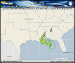 Tropical Storm Sally forecast track map as of National Hurricane Center discussion number 11