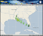 Tropical Storm Sally forecast track map as of National Hurricane Center discussion number 5