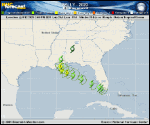 Tropical Storm Sally forecast track map as of National Hurricane Center discussion number 6