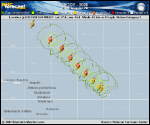 Hurricane Teddy forecast track map as of National Hurricane Center discussion number 19