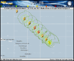 Hurricane Teddy forecast track map as of National Hurricane Center discussion number 20