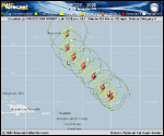 Hurricane Teddy forecast track map as of National Hurricane Center discussion number 25