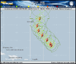 Hurricane Teddy forecast track map as of National Hurricane Center discussion number 28