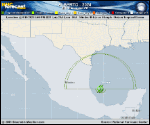 Tropical Storm Alberto forecast track map as of National Hurricane Center discussion number 11