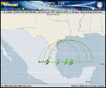 Tropical Storm Alberto forecast track map as of National Hurricane Center discussion number 8