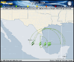 Tropical Storm Alberto forecast track map as of National Hurricane Center discussion number 9