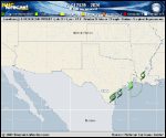 Tropical Depression  forecast track map as of National Hurricane Center discussion number 3