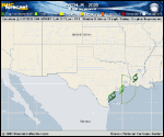 Tropical Storm Arthur forecast track map as of National Hurricane Center discussion number 5