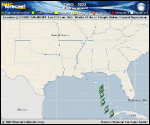 Tropical Depression Two forecast track map as of National Hurricane Center discussion number 4