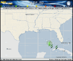 Tropical Depression Arlene forecast track map as of National Hurricane Center discussion number 9