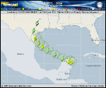 Tropical Storm Beryl forecast track map as of National Hurricane Center discussion number 29