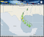 Tropical Storm Beryl forecast track map as of National Hurricane Center discussion number 33