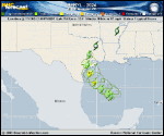 Tropical Storm Beryl forecast track map as of National Hurricane Center discussion number 34