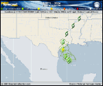 Tropical Storm Beryl forecast track map as of National Hurricane Center discussion number 36