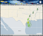 Tropical Storm Beryl forecast track map as of National Hurricane Center discussion number 38