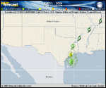 Hurricane Beryl forecast track map as of National Hurricane Center discussion number 39