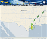 Tropical Storm Beryl forecast track map as of National Hurricane Center discussion number 40