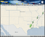 Tropical Depression Beryl forecast track map as of National Hurricane Center discussion number 42