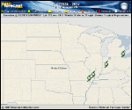 Tropical Depression  forecast track map as of National Hurricane Center discussion number 46