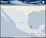 Tropical Storm Chris forecast track map as of National Hurricane Center discussion number 2