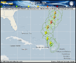 Hurricane Ernesto forecast track map as of National Hurricane Center discussion number 13