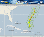 Hurricane Ernesto forecast track map as of National Hurricane Center discussion number 15