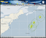 Hurricane Ernesto forecast track map as of National Hurricane Center discussion number 30