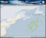 Hurricane Ernesto forecast track map as of National Hurricane Center discussion number 32